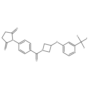 1-[4-(3-{[2-(Trifluoromethyl)pyridin-4-yl]oxy}azetidine-1-carbonyl)phenyl]pyrrolidine-2,5-dione Structure