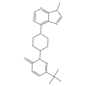 6-tert-butyl-2-[1-(9-methyl-9H-purin-6-yl)piperidin-4-yl]-2,3-dihydropyridazin-3-one Structure
