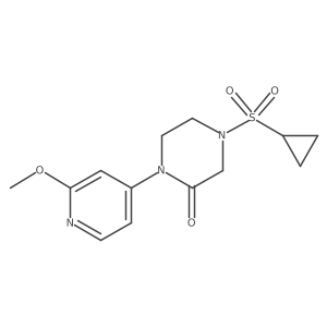 4-(Cyclopropanesulfonyl)-1-(2-methoxypyridin-4-yl)piperazin-2-one Structure
