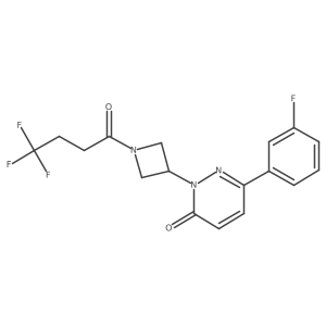 6-(3-Fluorophenyl)-2-[1-(4,4,4-trifluorobutanoyl)azetidin-3-yl]-2,3-dihydropyridazin-3-one Structure