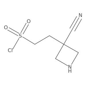 2-(3-Cyanoazetidin-3-yl)ethane-1-sulfonyl chloride Structure