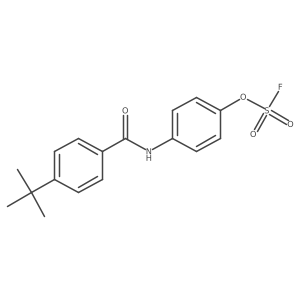 4-(4-Tert-butylbenzamido)phenyl sulfurofluoridate结构式