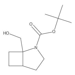 Tert-butyl 1-(hydroxymethyl)-2-azabicyclo[3.2.0]heptane-2-carboxylate结构式