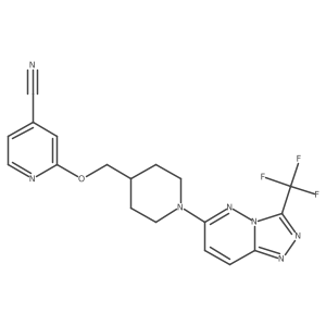 2-({1-[3-(Trifluoromethyl)-[1,2,4]triazolo[4,3-b]pyridazin-6-yl]piperidin-4-yl}methoxy)pyridine-4-carbonitrile Structure