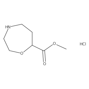 Methyl 1,4-oxazepane-7-carboxylate hydrochloride结构式