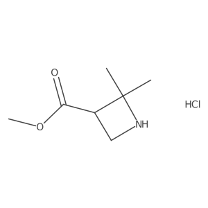 Methyl 2,2-dimethylazetidine-3-carboxylate hydrochloride结构式