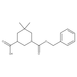 1-[(Benzyloxy)carbonyl]-5,5-dimethylpiperidine-3-carboxylic acid Structure