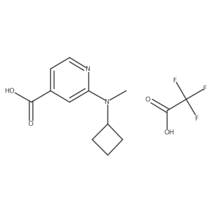 2-[Cyclobutyl(methyl)amino]pyridine-4-carboxylic acid; trifluoroacetic acid结构式