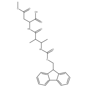 (2R)-2-[3-({[(9H-fluoren-9-yl)methoxy]carbonyl}amino)-2-methylbutanamido]-4-methoxy-4-oxobutanoic acid Structure