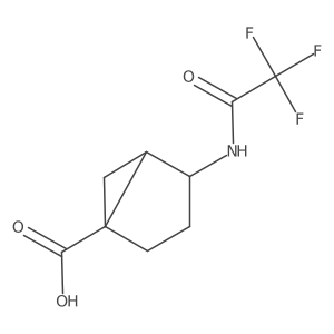 rac-(1R,4S,5R)-4-(2,2,2-trifluoroacetamido)bicyclo[3.1.0]hexane-1-carboxylic acid结构式