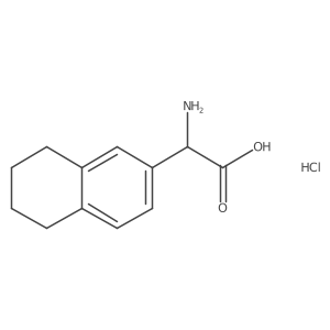 2-Amino-2-(5,6,7,8-tetrahydronaphthalen-2-yl)acetic acid hydrochloride结构式