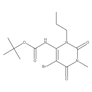 tert-butyl N-(5-bromo-1-methyl-2,6-dioxo-3-propyl-1,2,3,6-tetrahydropyrimidin-4-yl)carbamate Structure