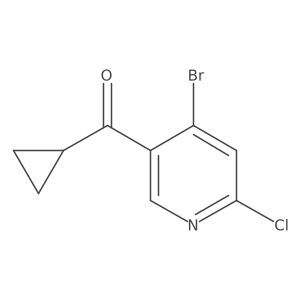 (4-Bromo-6-chloro-3-pyridyl)(cyclopropyl)methanone结构式