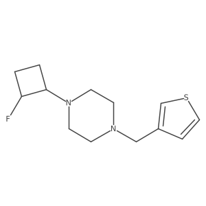 1-(2-Fluorocyclobutyl)-4-[(thiophen-3-yl)methyl]piperazine Structure