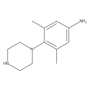 3,5-Dimethyl-4-(piperazin-1-yl)aniline Structure