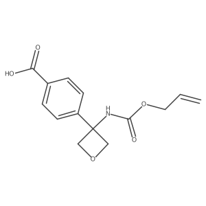 4-(3-{[(Prop-2-en-1-yloxy)carbonyl]amino}oxetan-3-yl)benzoic acid结构式
