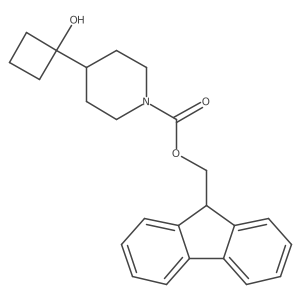 (9H-fluoren-9-yl)methyl 4-(1-hydroxycyclobutyl)piperidine-1-carboxylate结构式