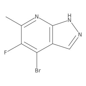 4-Bromo-5-fluoro-6-methyl-1H-pyrazolo[3,4-b]pyridine结构式