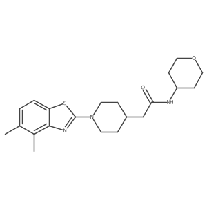2-[1-(4,5-dimethyl-1,3-benzothiazol-2-yl)piperidin-4-yl]-N-(oxan-4-yl)acetamide Structure