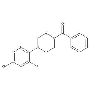 1-Benzoyl-4-(5-chloro-3-fluoropyridin-2-yl)piperazine结构式