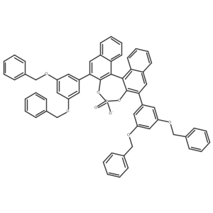 (11bS)-2,6-Bis(3,5-bis(benzyloxy)phenyl)dinaphtho[2,1-d:1',2'-f][1,3,2]dioxaphosphepin-4-olate 4-oxide结构式