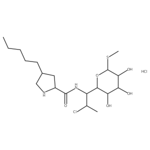 1'-Demethyl-4'-depropyl-4'-(S)-n-pentylclindamycin hydrochloride结构式