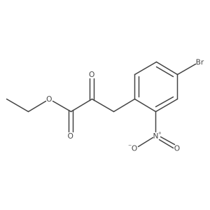 Benzenepropanoic acid, 4-romo-2-itro--xo-, ethyl ester Structure