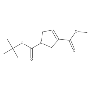 1-Tert-butyl 3-methyl 2,5-dihydropyrrole-1,3-dicarboxylate结构式