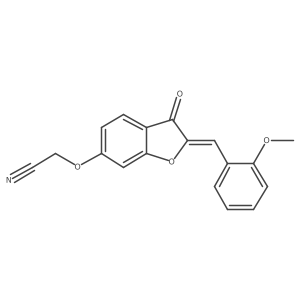 (Z)-2-((2-(2-methoxybenzylidene)-3-oxo-2,3-dihydrobenzofuran-6-yl)oxy)acetonitrile结构式