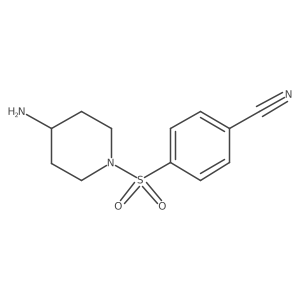 4-[(4-Amino-1-piperidinyl)sulfonyl]benzonitrile结构式