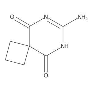 7-Amino-9-hydroxy-6,8-diazaspiro[3.5]nona-6,8-dien-5-one结构式