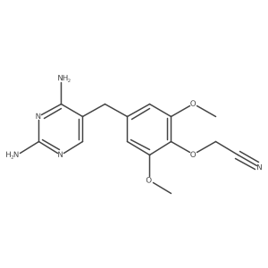 2-[4-[(2,4-Diaminopyrimidin-5-yl)methyl]-2,6-dimethoxyphenoxy]acetonitrile Structure