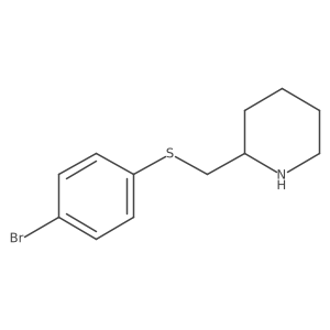 2-(((4-Bromophenyl)thio)methyl)piperidine Structure