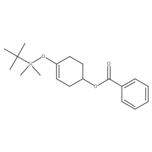 3-Cyclohexen-1-ol, 4-[[(1,1-dimethylethyl)dimethylsilyl]oxy]-, 1-benzoate Structure