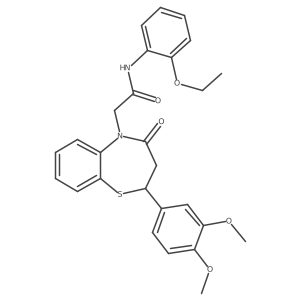 2-(2-(3,4-dimethoxyphenyl)-4-oxo-3,4-dihydrobenzo[b][1,4]thiazepin-5(2H)-yl)-N-(2-ethoxyphenyl)acetamide Structure