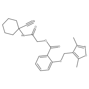 [(1-Cyanocyclohexyl)carbamoyl]methyl 2-{[(3,5-dimethyl-1,2-oxazol-4-YL)methyl]sulfanyl}benzoate Structure