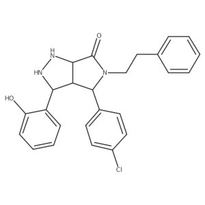 4-(4-Chlorophenyl)-3-(2-hydroxyphenyl)-5-(2-phenylethyl)-1,2,3,3a,4,6a-hexahydropyrrolo[3,4-c]pyrazol-6-one Structure
