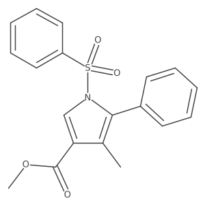 Methyl 4-methyl-5-phenyl-1-(phenylsulfonyl)-1H-pyrrole-3-carboxylate Structure