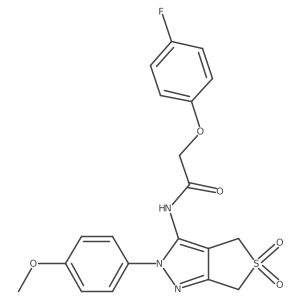 2-(4-fluorophenoxy)-N-(2-(4-methoxyphenyl)-5,5-dioxido-4,6-dihydro-2H-thieno[3,4-c]pyrazol-3-yl)acetamide Structure