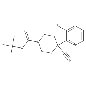 Tert-butyl 4-cyano-4-(3-fluoropyridin-2-yl)piperidine-1-carboxylate Structure