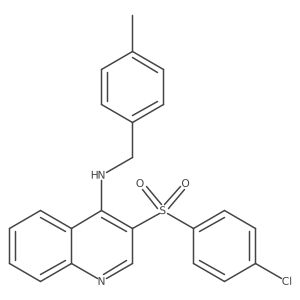 3-((4-chlorophenyl)sulfonyl)-N-(4-methylbenzyl)quinolin-4-amine Structure