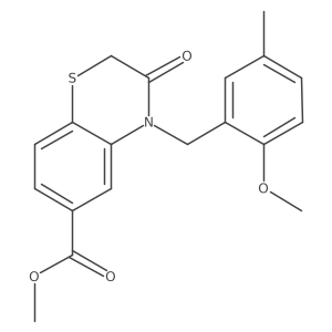 Methyl 3,4-dihydro-4-[(2-methoxy-5-methylphenyl)methyl]-3-oxo-2H-1,4-benzothiazine-6-carboxylate Structure