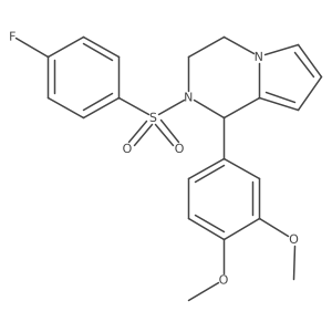 1-(3,4-Dimethoxyphenyl)-2-((4-fluorophenyl)sulfonyl)-1,2,3,4-tetrahydropyrrolo[1,2-a]pyrazine Structure