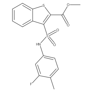 Methyl 3-[(3-fluoro-4-methylphenyl)sulfamoyl]-1-benzothiophene-2-carboxylate Structure