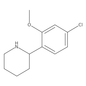 2-(4-Chloro-2-methoxyphenyl)piperidine结构式