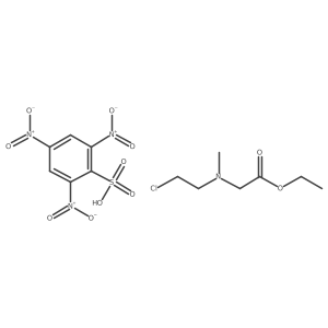 N-Methyl-N-(2-chloroethyl)glycine ethyl ester picrylsulfonate结构式