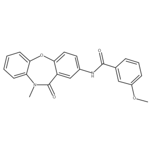 3-methoxy-N-(10-methyl-11-oxo-10,11-dihydrodibenzo[b,f][1,4]oxazepin-2-yl)benzamide结构式