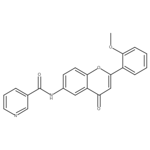 N-(2-(2-methoxyphenyl)-4-oxo-4H-chromen-6-yl)nicotinamide Structure