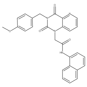 2-(3-(4-methoxybenzyl)-2,4-dioxo-3,4-dihydropyrido[3,2-d]pyrimidin-1(2H)-yl)-N-(naphthalen-1-yl)acetamide Structure