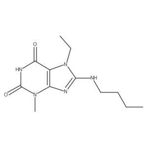 8-(butylamino)-7-ethyl-3-methyl-1H-purine-2,6(3H,7H)-dione结构式